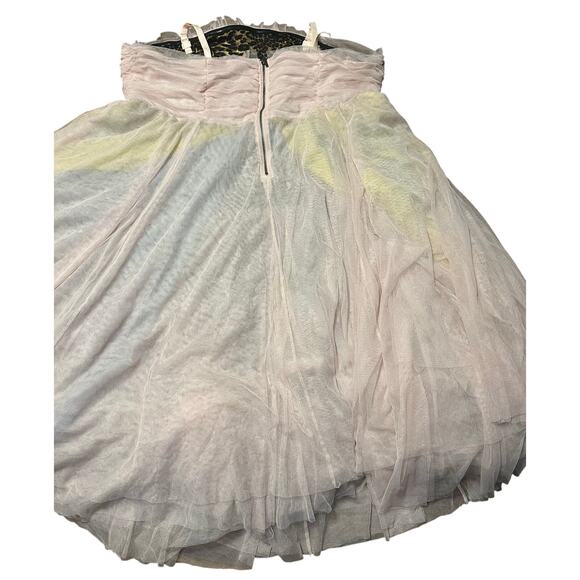 Betsey Johnson x Torrid Rainbow Tulle Strapless Midi Dress - Picture 11 of 12